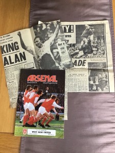 Arsenal V West Ham 1974/75 FACup 6th Rd Programme & Newspaper Reports for sale on Ebay