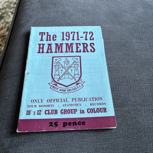 1971/72 West Ham Utd handbook & poster still attached for sale on Ebay