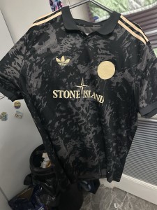 Ajax x Stone Island Concept Shirt - Cruyff #14 - Black/Gold XXL for sale on Ebay
