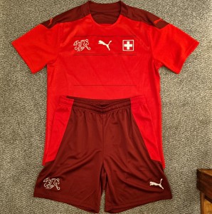 Switzerland Puma Mens Home Football Shirt Size M Euro 2020 + Shorts Size M for sale on Ebay