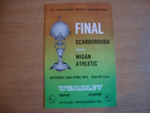 1973 Scarborough v Wigan Athletic - FA Trophy FINAL @ Wembley - Excellent for sale on Ebay