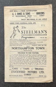 Corby Town v Northampton Town (Maunsell Cup Final)   1955/56 for sale on Ebay