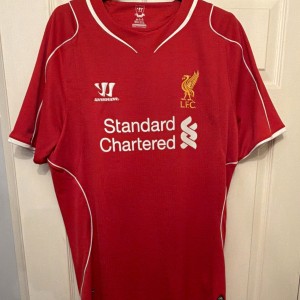 Warrior Liverpool FC Home Shirt Red Standard Chartered Short Sleeve Adult L for sale on Ebay