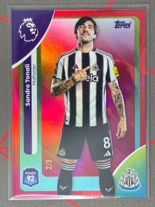 2025-26 Topps Premier League Sandro Tonali Red /5 Newcastle for sale on Ebay