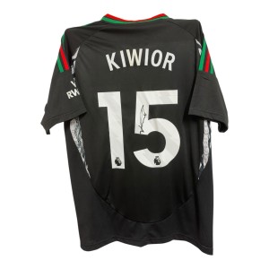 Jakub Kiwior Signed Shirt Arsenal 24 25 Away Auto Jersey  for sale on Ebay