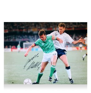 Lothar Matthaus Signed Germany Photo: 1990 FIFA World Cup Semi-Final vs England for sale on Ebay