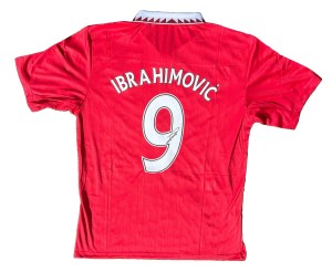 ZLATAN IBRAHIMOVIC Hand Signed Retro Man Utd Home Football Jersey COA for sale on Ebay