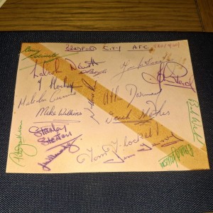 1960 BRADFORD CITY FC ALBUM PAGE INK HAND SIGNED X 18 SQUAD ETC AUTOGRAPH for sale on Ebay