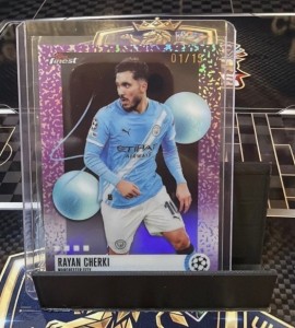 Topps Finest Manchester City Ryan Cherki 1/15 bookend for sale on Ebay