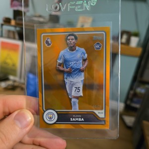 Topps Premier League Floyd Samba Manchester City Rookie 19/25 Card #75 for sale on Ebay
