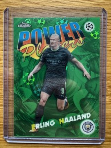 Topps UCC Chrome 25/26 - Erling Haaland /99 Green Power Players Manchester City for sale on Ebay