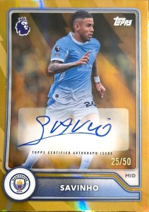 Savinho /50 Auto - 2026/27 Topps Premier League Flagship - Manchester City for sale on Ebay