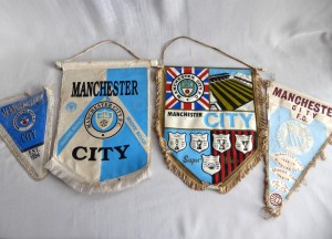 4v x Vintage MANCHESTER CITY F.C. Pennants 1970s - football for sale on Ebay