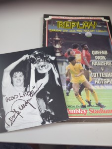 QPR v Tottenham 1982 FA Cup Final Replay + Signed Photograph Of Steve Perryman for sale on Ebay