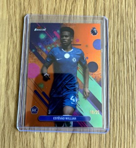 Topps Finest Premier League Estêvão Willian Orange Refractor #28 /25 Chelsea for sale on Ebay