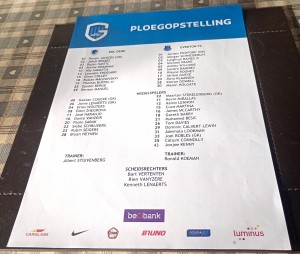2017/18 KRC Genk v Everton (Friendly) **TEAMSHEET** for sale on Ebay