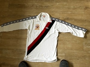 adidas Away Football Shirt White Long Sleeve Size L No.16 Shirt Only for sale on Ebay