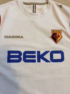 Watford FC Diadora 2008/2009 White Third Shirt Size XL for sale on Ebay