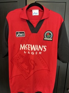 Original Authentic Asics Blackburn Rovers 1995/1996 Away Shirt Mens Medium for sale on Ebay