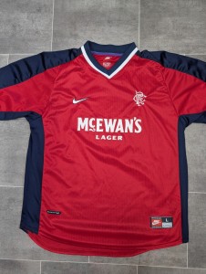 Rare Original Glasgow Rangers 1998/1999 Away Shirt LARGE NIKE VGC for sale on Ebay