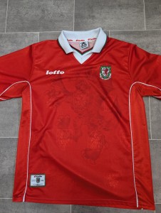 Rare Original Wales 1998/2000 Home Shirt Large LOTTO for sale on Ebay
