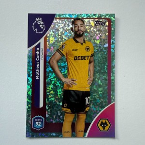 Topps Premier League 25/26 Mattheus Cunha Wolves Gold Sparkle Parallel Card /499 for sale on Ebay