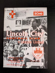 Matchday Programme Lincoln City v Lincoln United 27/01/98 Lincs Senior Cup Final for sale on Ebay