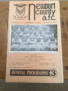 Newport County v Cardiff City Welsh Cup Programme 17/02/55 for sale on Ebay