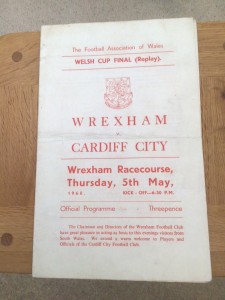 Wrexham v Cardiff City Welsh Cup Final Replay Programme 05/05/60 for sale on Ebay