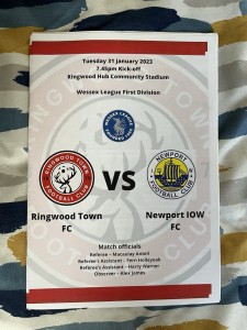Ringwood Town vs Newport IOW Football Matchday Programme 31 Jan 2023 for sale on Ebay