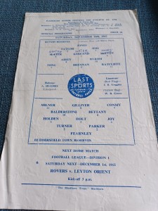 Blackburn Rovers Res V Huddersfield Town Res 24/11/1962 for sale on Ebay