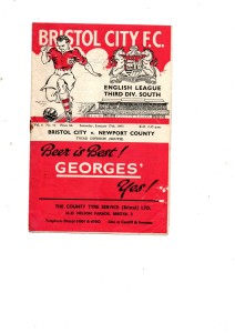 Bristol City v Newport County 1952 - 1953 for sale on Ebay