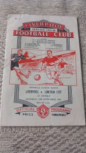 liverpool v lincoln 1955/56 for sale on Ebay