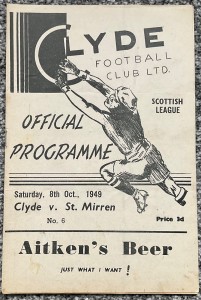 Clyde v St Mirren 1949/50 (Scottish League)  for sale on Ebay