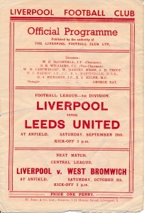 Liverpool v Leeds United 1946/1947 - Football Programme for sale on Ebay