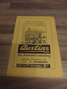 DERRY CITY v CRUSADERS IRISH LEAGUE ULSTER CUP GAME 1960-61 SEASON for sale on Ebay