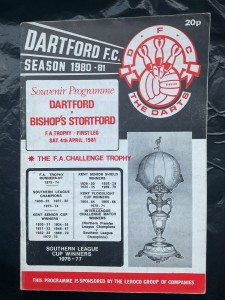 Dartford v. Bishop's Stortford 4/4/1981 F.A.Trophy semi-final for sale on Ebay