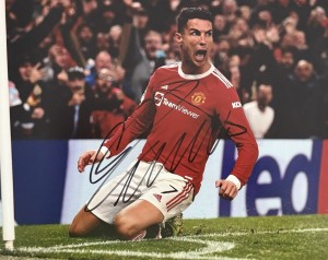 GENUINE CRISTIANO RONALDO SIGNED 10x8 MAN UNITED PHOTO, BID, COA (PP) for sale on Ebay