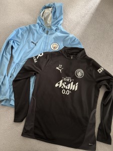 Manchester City Puma Training Jersey & Lightweight Rain Jacket, Men's M for sale on Ebay