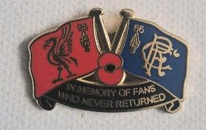 RARE FIND RANGERS & LIVERPOOL IBROX & HILLSBOROUGH  DISASTER REMEMBERANCE BADGE  for sale on Ebay