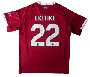 HUGO EKITIKE Rare Hand Signed 25/26 Liverpool Football Home Jersey #22 Proof/COA for sale on Ebay