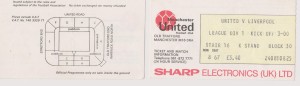 Manchester United v Liverpool Ticket Stub 1984 Excellent Condition for sale on Ebay