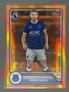 2026-27 Topps Flagship Premier League James Tarkowski Orange /25 Everton for sale on Ebay