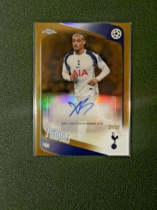 Topps Chrome UCC 2025-26 - Xavi Simons /50 Auto True Gold - Tottenham Hotspur for sale on Ebay