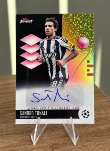 Sandro Tonali Auto /10 Topps Finest 2025/2026 premier league newcastle united for sale on Ebay
