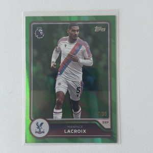 Maxence Lacroix /99 Green Topps Premier League 2026-27 Crystal Palace Chelsea for sale on Ebay