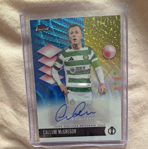 Topps Finest UEFA 2025-26 Callum McGregor Celtic Auto Green /150 for sale on Ebay