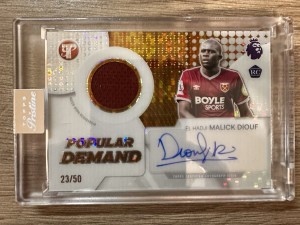 Topps Pristine 2026 El Hadji Malick Diouf West Ham Popular Demand Auto #23/50 for sale on Ebay