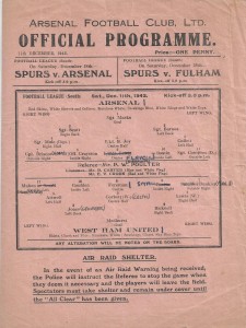 Arsenal v West Ham United 1943/44 Football League (South) for sale on Ebay