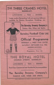 Barnsley v West Ham United 1950/51 Football League for sale on Ebay